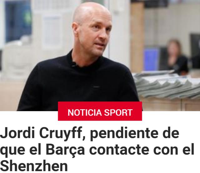 kaiyun-西媒:小克鲁伊夫提友好解约 希望离开深足回巴萨